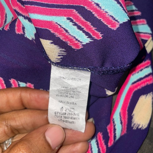 PEACH LOVE MULTICOLORED BELTED TUNIC - Picture 4 of 4